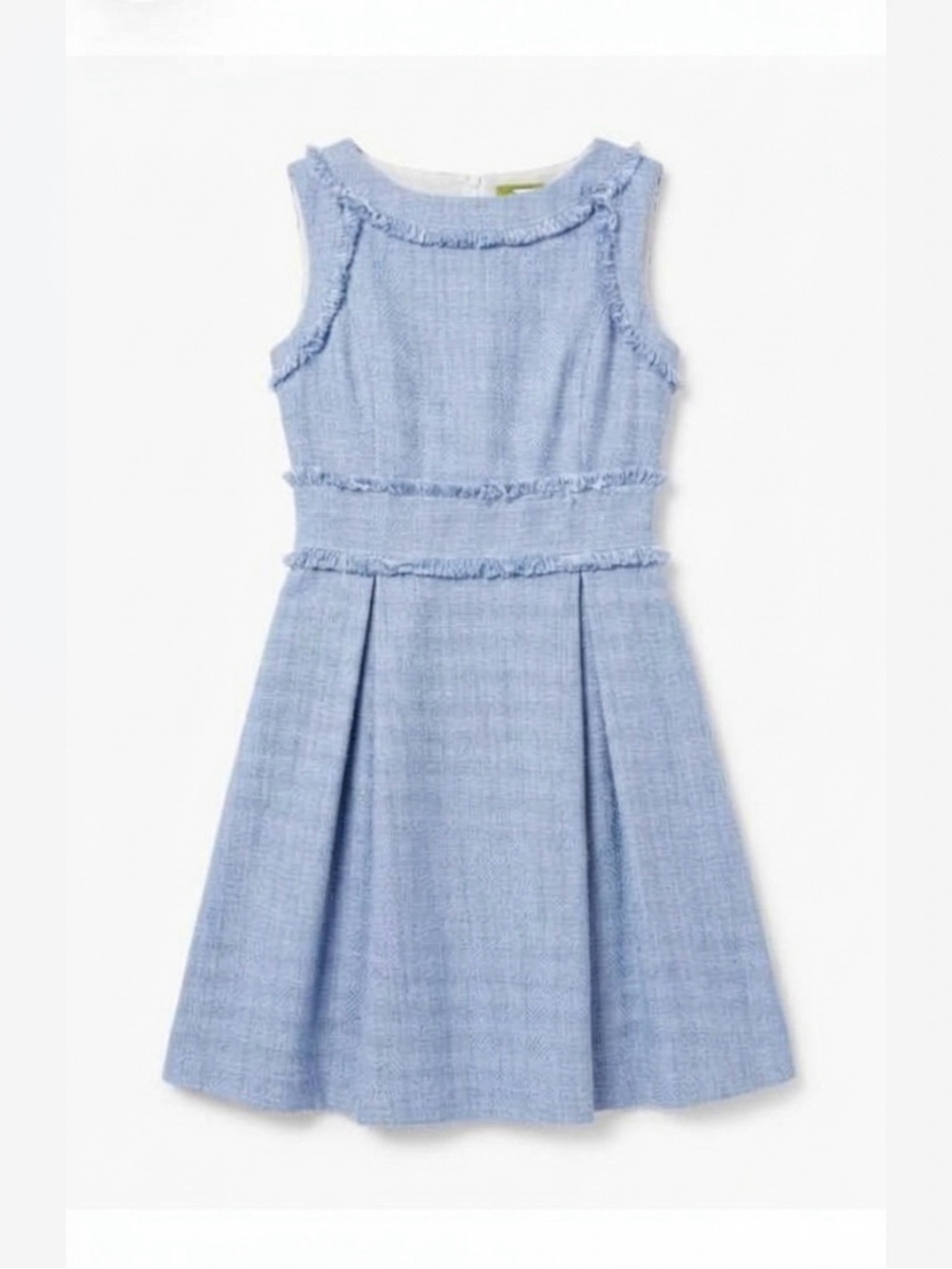 Elizabeth McKay Blue Pleated Midi Dress